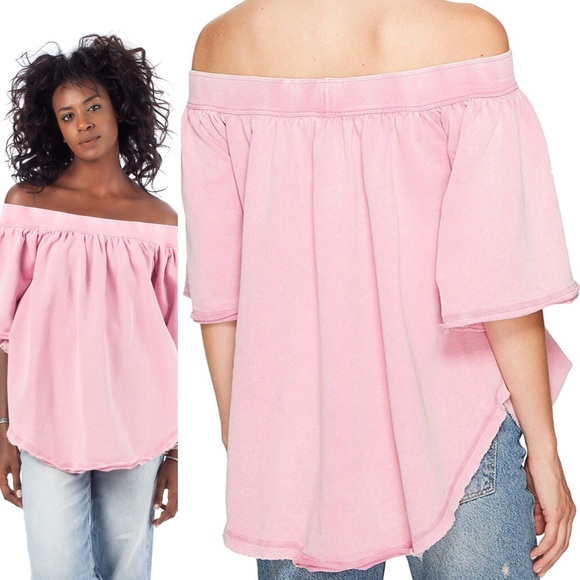 Free People Kiss me tube top SZ M flutter sleevesG - Picture 2 of 8